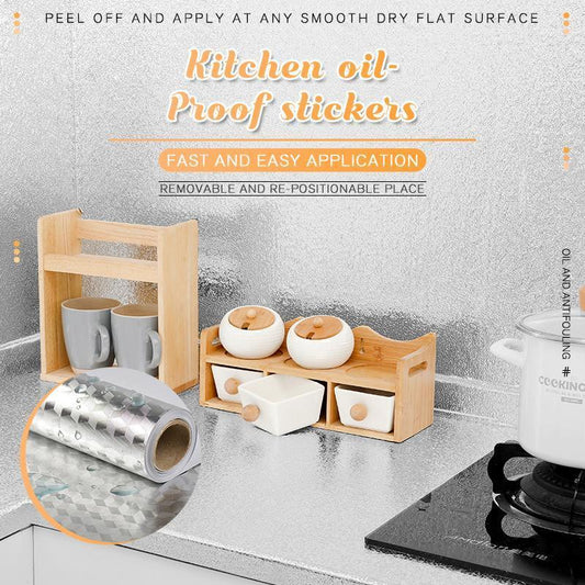 📢📢50% OFF !! ⏰🧻 Pellicola Adesiva Alluminio per Cucina | Impermeabile, Antigrasso, Facile da Incollare e Rimuovere Senza Residui Collanti✨