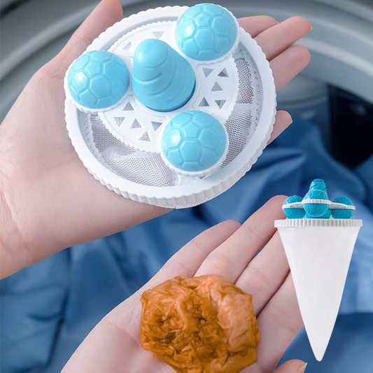 🧺🌀 Filtro a sacchetto galleggiante potenziato per lavatrice: sfera cattura-peli e pulizia bucato 🧼🐾✨