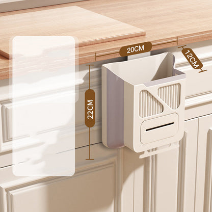 🗑️🧺 Cestino sospeso pieghevole per cucina – Anti-perdita, salvaspazio e perfetto per ogni ambiente! 🔧✅