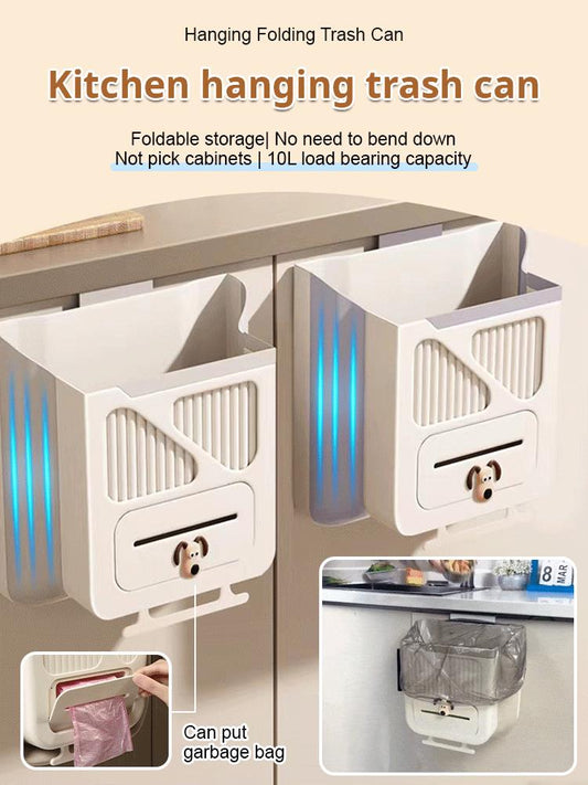 🔥 Finché durano le scorte, 50% DI SCONTO! 🎉 Cestino pieghevole da appendere per rifiuti da cucina 🗑️