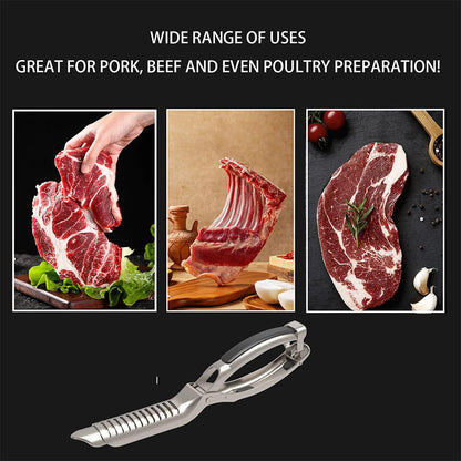 🛠️🔥 Rimuovi la membrana della costata in acciaio inox – Lo strumento che rende la preparazione della carne semplice e il BBQ indimenticabile! 🥩✨