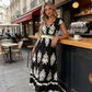 🌞 Nuovo per primavera ed estate 👗 Abito maxi barocco con scollo a V – vita alta, tessuto antirughe – perfetto per vacanze e tutti i giorni ✨🌿