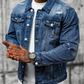 🧥 PROMO LIMITATA 50% DI SCONTO! 👖 Giacca in Jeans Dilavato Vintage da Uomo – Design Senza Tempo, Tessuto Resistente & Tasche Funzionali ✨