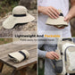 🧢☀️ Cappello a tesa larga con protezione UPF 50+ e paracollo 🛡️🌿