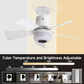 🍃 Ventilatore da soffitto intelligente con illuminazione RGB e altoparlante Bluetooth - 3 livelli, telecomando e attacco E27