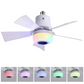 🍃 Ventilatore da soffitto intelligente con illuminazione RGB e altoparlante Bluetooth - 3 livelli, telecomando e attacco E27