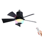 🍃 Ventilatore da soffitto intelligente con illuminazione RGB e altoparlante Bluetooth - 3 livelli, telecomando e attacco E27