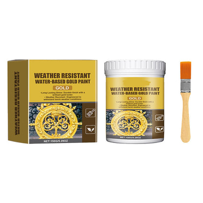 🥳 OFFERTA SPECIALE 2026 🥳💞 OLTRE 50.000 PEZZI VENDUTI! 🏠✨ 70% DI SCONTO! Vernice oro resistente agli agenti atmosferici – a base d'acqua, brillantezza eccezionale. Sicura per metallo, legno e pietra. Dura con pioggia o sole! 🖌️💛