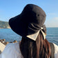 👒💕 Cappello da donna con fiocco e tesa larga per proteggersi dal sole ☀️🛡️