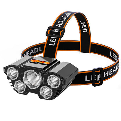 ⏳ULTIMO GIORNO DI SALDI 66% DI SCONTO!!📢 Lampada Frontale Ricaricabile a 5 LED con 3 Modalità – Leggera e a Lunga Durata ✨
