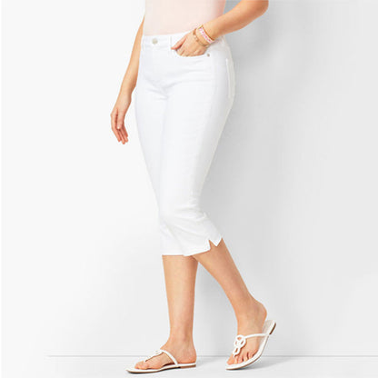 😍50%OFF Jeans da donna a vita alta e taglio aderente, capri 👖