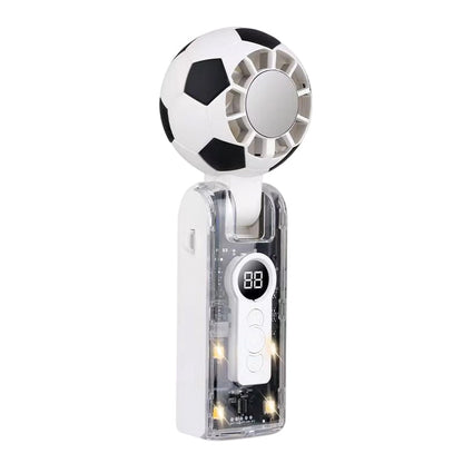 🔥50% OFF ⚽🌍 Ventola da Mondiale – Design a pallone da calcio, portatile e pieghevole con display digitale 🔢💨