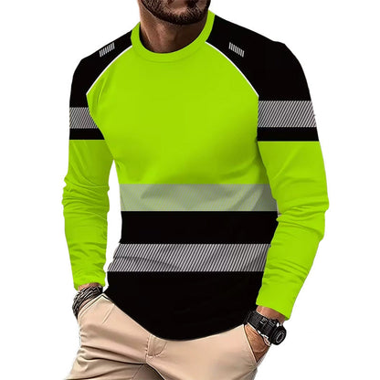 👕 50% DI SCONTO! 🏃‍♂️ Maglia a maniche lunghe sportiva da uomo – Traspirante con stampa discreta – Perfetta per giornate attive, jogging o tempo libero – traspirante e comoda 🌿