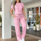 ⏰🔥 OFFERTA A TEMPO LIMITATO - 50% DI SCONTO! 🔥 Set da donna: maglia casual a maniche corte e pantaloni a zampa larga
