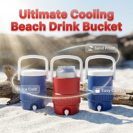 🏖️🌈 Secchiello portabevande da spiaggia da 350 ml 🍹🌊