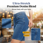🌺 Saldi Estivi - 65% DI SCONTO 👖✨ Pantaloncini in denim elasticizzati a vita alta da donna