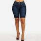 🌺 Saldi Estivi - 65% DI SCONTO 👖✨ Pantaloncini in denim elasticizzati a vita alta da donna
