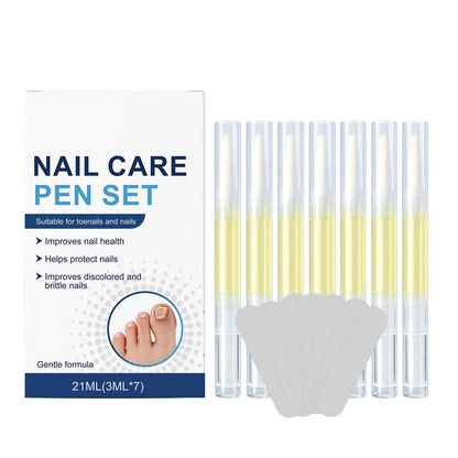 ✍️💅 Set da 7 pezzi: penna + lima per unghie scolorite 🌸🛠️