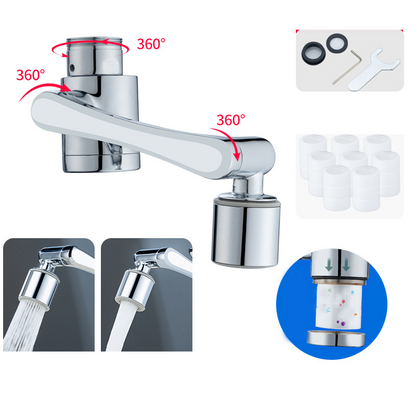🚰💧 Prolunga orientabile per rubinetto con filtro a micron – Acqua pura, fino all'ultima goccia! 🌊