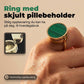 Unisex ring med pillebeholder i rustfritt stål og akrylinnlegg