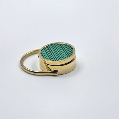 Unisex ring med pillebeholder i rustfritt stål og akrylinnlegg