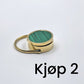 Unisex ring med pillebeholder i rustfritt stål og akrylinnlegg