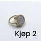 Unisex ring med pillebeholder i rustfritt stål og akrylinnlegg