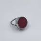 Unisex ring med pillebeholder i rustfritt stål og akrylinnlegg