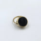 Unisex ring med pillebeholder i rustfritt stål og akrylinnlegg