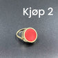 Unisex ring med pillebeholder i rustfritt stål og akrylinnlegg