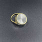 Unisex ring med pillebeholder i rustfritt stål og akrylinnlegg