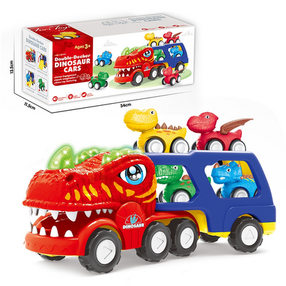 🚛 Camion giocattolo a due piani per il trasporto di dinosauri