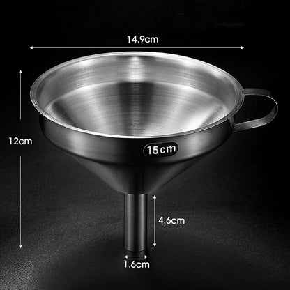 🧴 Imbuto in acciaio inox con filtro integrato – per liquidi e polveri