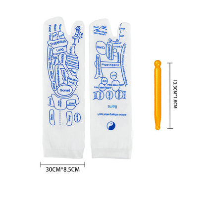 🧦 Calze per massaggio riflessologico plantare con diagramma di agopuntura – benessere a ogni passo! 🦶✨