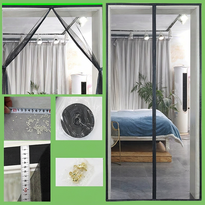 🚪 Zanzariera magnetica con telaio completo in velcro – installazione facile, protezione totale! 🦟