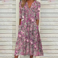 👗✨ Abito floreale V-neck a vestibilità ampia – comfort e stile per ogni occasione! 🌸