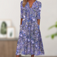 👗✨ Abito floreale V-neck a vestibilità ampia – comfort e stile per ogni occasione! 🌸