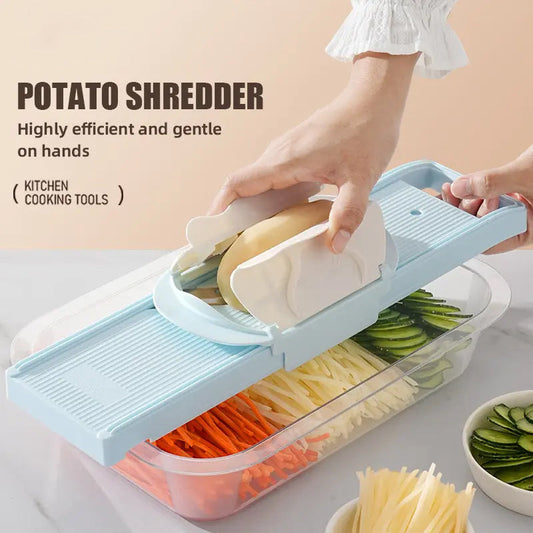 🔪 SET TAGLIAVERDURE MULTIFUNZIONE! 🥕 Affetta, grattugia e taglia a cubetti in un attimo – il coltellino svizzero della cucina! 🧑‍🍳✨