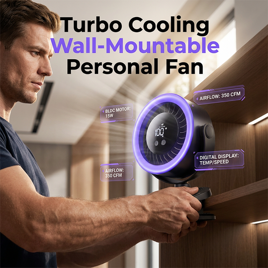 💨 Ventilatore personale da parete alimentato tramite USB – fresco ovunque, silenzioso e portatile! 🔌🌬️✨