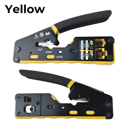 🛠️ Pinza crimpatrice 3-in-1 per cavi di rete – crimpa, taglia e spelafili! Perfetta per RJ45, RJ11, RJ12. ⚡