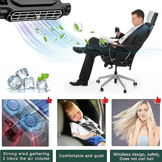 🚗 Ventilatore rinfrescante per poggiatesta auto – 3 velocità regolabili, alimentazione USB, fresco e silenzioso durante il viaggio! 💨❄️