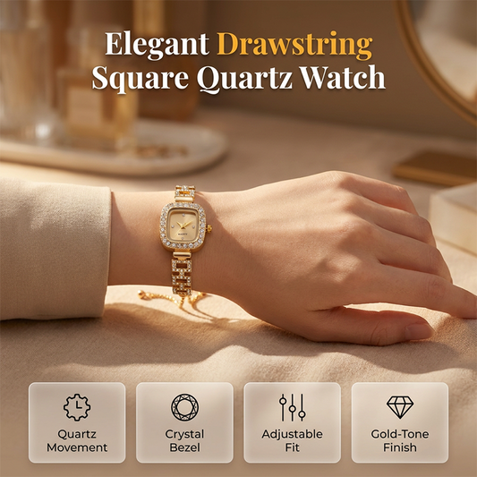 ⌚ Orologio da donna al quarzo con cinturino a coulisse e quadrante quadrato – stile minimalista, eleganza senza tempo! ✨💎