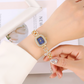 ⌚ Orologio da donna al quarzo con cinturino a coulisse e quadrante quadrato – stile minimalista, eleganza senza tempo! ✨💎