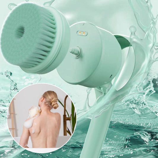 🛁 SPAZZOLA ELETTRICA PER IL BAGNO CON MANICO LUNGO! 🧼 Pulizia profonda senza fatica – perfetta per doccia, vasca, piastrelle e anche per la schiena! Ricaricabile, impermeabile e potente! 🚿⚡