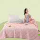 🌙 TRAPUNTA ESTIVA LEGGERA E RINFRESCANTE! 🛏️❄️ Tinta unita, tessuto traspirante e freschezza assicurata per notti di sonno perfette. Leggera come una piuma, rinfrescante come una brezza! 🌬️✨