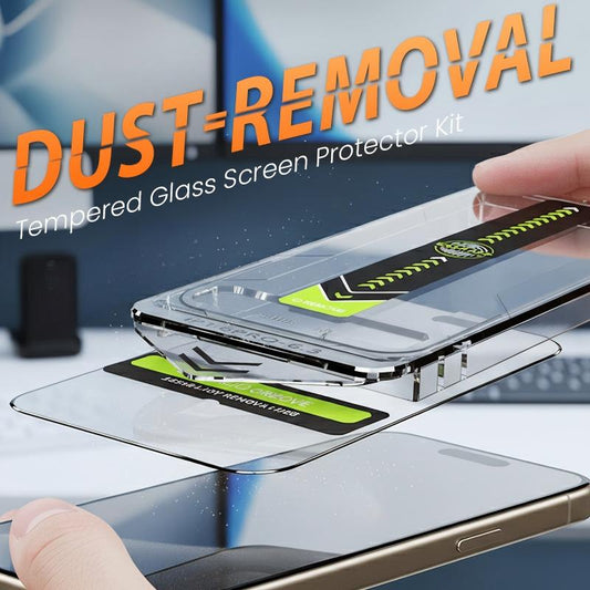 🧹 Kit di protezione per schermo in vetro temperato con rimozione della polvere 📱🛡️✨