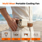 🌀 Ventilatore portatile da cintura con display digitale – fresco e controllo a portata di mano! 🔢💨