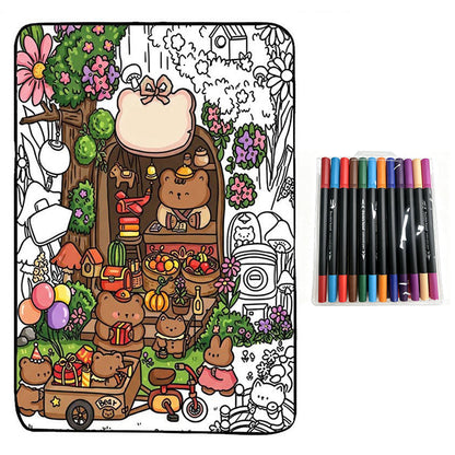 🧶 Coperta disegno fai-da-te per momenti in famiglia – creatività e divertimento insieme! 🎨👨‍👩‍👧‍👦✨