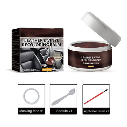 👜 Crema riparatrice e restauradora per pelle – ripara e restituisce colore a auto, divani, scarpe e molto altro! ✨🔧