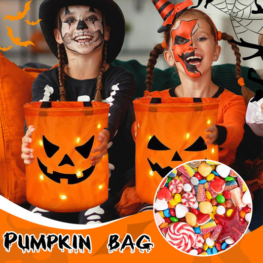 🎃 Borsetta a forma di zucca luminosa per caramelle di Halloween – la magia della notte più spaventosa dell'anno! 👻✨🍬